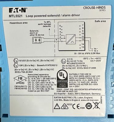MTL5521 MTLx521 SOLENOID ALARM DRIVER CE