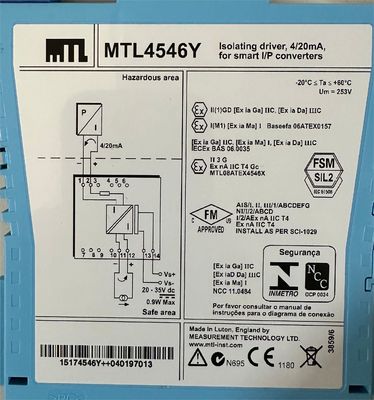 500Hz To 10kHz MTL4546Y Isolating Driver 16V 20mA ODM