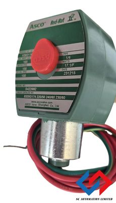 8320G174 24/DC ASCO General Service Solenoid Valve 3-way Port Configuration 24 VDC Input Supply Rating
