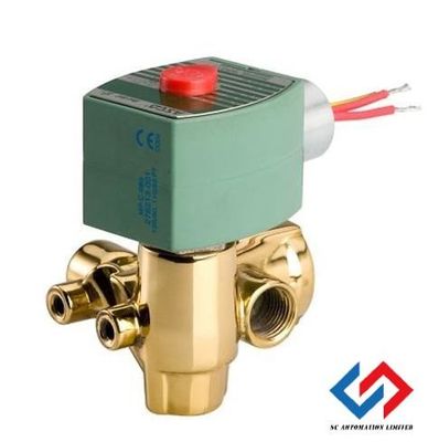ASCO Quick Exhaust Solenoid Valve 8321G002 110/50 120/60 24VDC with Brass Body Material and 120°F Fluid Temperature Rating