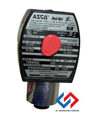 ASCO Solenoid Valve EF8016G001 120/60 110/50 Operators with CSA Approval