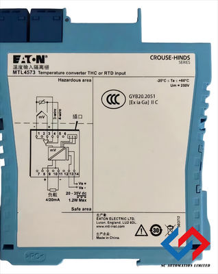 MTL4573 MTL Temperature Converter for RTD Excitation Current 200µA Nominal Output Range 4 to 20mA Nominal into 600Ω Max