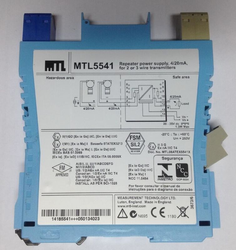 MTL5541 Repeater Power Supply 24mA HART LED Indicator