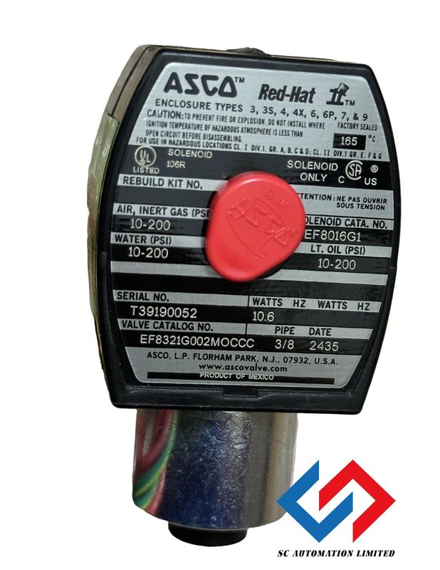 ASCO Solenoid Valve EF8016G001 120/60 110/50 Operators with CSA Approval